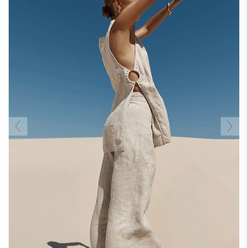 Lovato  natural linen tunic top.